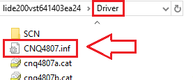 Suchen Sie im Ordner Driver die Datei CNQ4807