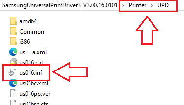 Suchen Sie im Ordner UPD die Datei us016.inf
